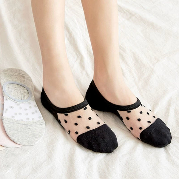 5 Pairs 10 Pairs Socks Women's Korean Socks Ankle Socks Silk Stockings Spring and Summer Thin Shallow Mouth Socks Students' Socks