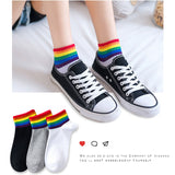 Popular Online Rainbow Women's Ins Summer Candy-Colored Socks