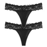 Meet'r Women Sexy Lace Panties Low-waist Underwear Thong Female G String Breathable Lingerie Temptation Embroidery Intimates