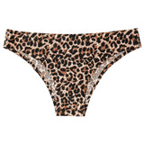 Sexy Women Flowers Lingerie Panties Low-waist Leopard Ice Silk Panties Seamless Breathable Underwear Female G String Intimates