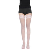 White Women Sexy Lace Knee Long Socks Black White Socks Stockings Thigh High Stockings Over The Knee Long Socks Black White cotton lace comfortable and sexy leggings from toe to thigh