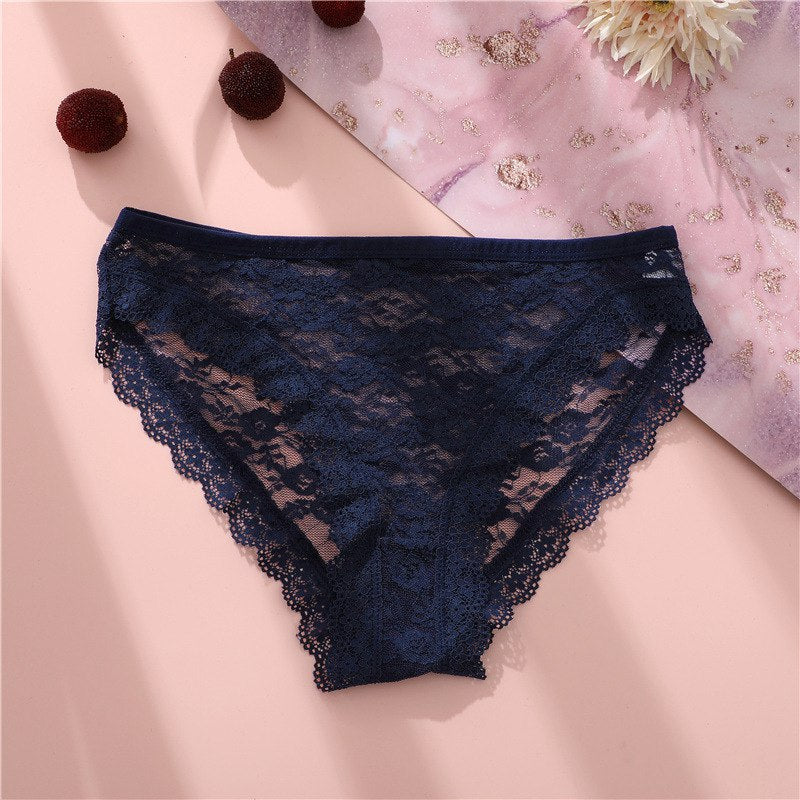 New Women Sexy Underwear Briefs Mesh Lace Panties