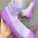 Woman Anti-slip Yoga Fitness Socks Shoes Children Kids Teen Girls Luminous Sport Socks Breathable Cotton Non-slip Jelly Shoes