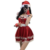 Christmas Sexy Lingerie Dress Sweet Bunny Girl Costume Rabbit Woman Set Cosplay Costume Role Play Uniform Stage Performance Set