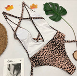 New New Arrival Leopard Print Bikini Ins Style Retro Europe and America Leopard Print Export One-Piece Swimsuit Hot Sale at AliExpress