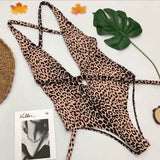 New New Arrival Leopard Print Bikini Ins Style Retro Europe and America Leopard Print Export One-Piece Swimsuit Hot Sale at AliExpress