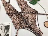 New New Arrival Leopard Print Bikini Ins Style Retro Europe and America Leopard Print Export One-Piece Swimsuit Hot Sale at AliExpress