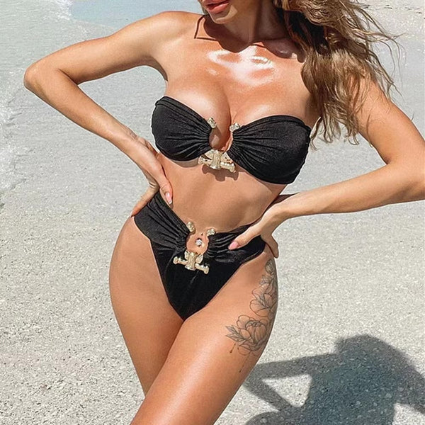 Sexy Solid Black Bikini