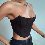 Velvet Fashion Sexy Corset Crop Tops